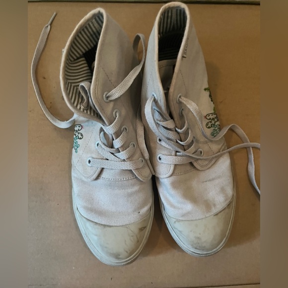 Bangs High-Top Vegan Friendly London Fog Succulent Sneakers Size 8 - Picture 5 of 7